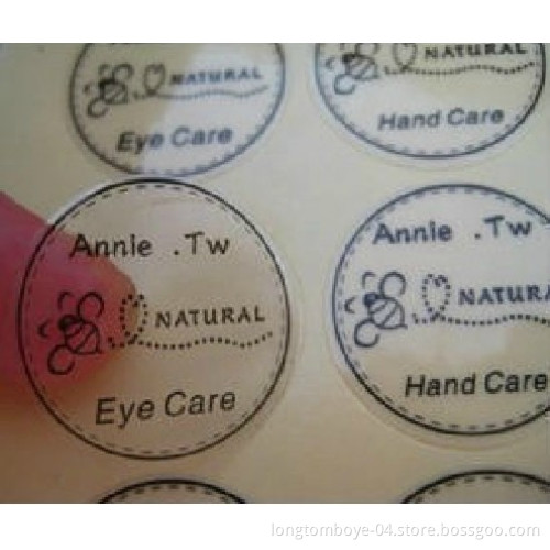 Customized Transparent Pet Self-Adhesive Label